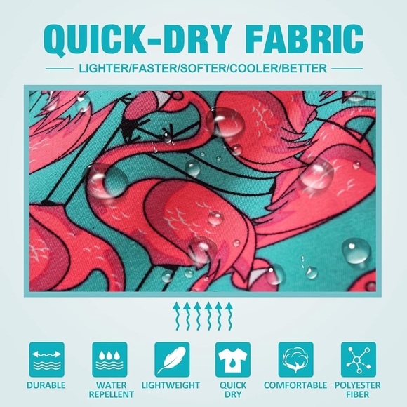 NWT SSLR Mens Swim Trunks Quick Dry with Mesh Lining Flamingo Size 40 XXL - Picture 7 of 16